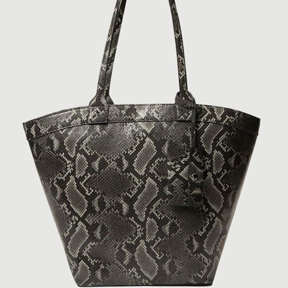 Circus Gray Snakeskin Tote  with Card Case - New - Picture 2 of 6